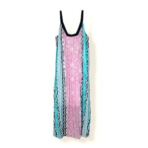 Lane Bryant pleated maxi -geometric print 14/16